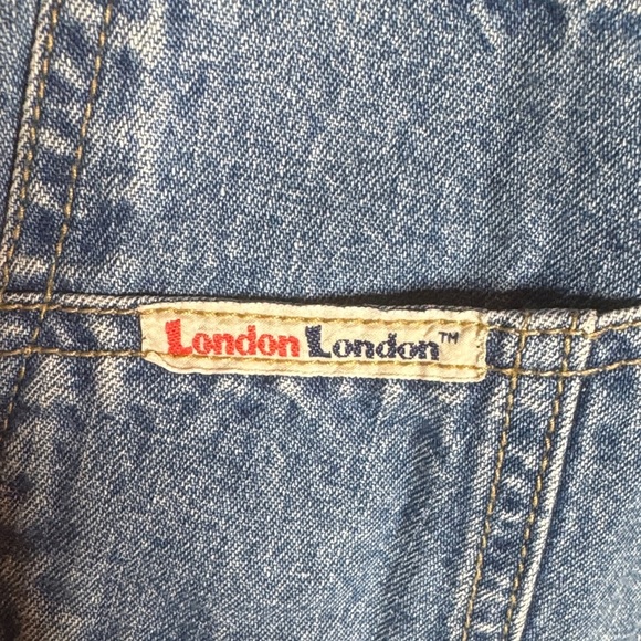 Vintage London London Blue Denim Overalls Shortalls Size Small - Picture 5 of 13